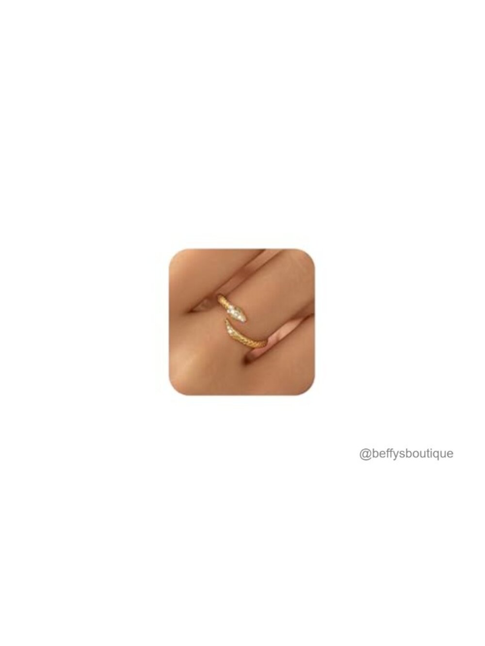 925 Sterling Silver Adjustable Snake Ring Cubic Zirconia Statement Stacking